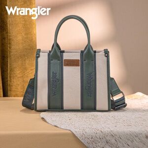 Wrangler Color Block Tote/Crossbody Green